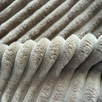 Tissu en velours ultra doux ignifuge à rayures de 3 cm, tissu en velours côtelé pour canapé, décoration intérieure, rembourrage