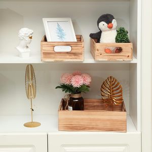 Đa chức năng hình chữ nhật thiết kế cổ điển Mộc mạc thùng gỗ với xử lý như lưu trữ bin và hộp quà tặng - Product Image 5