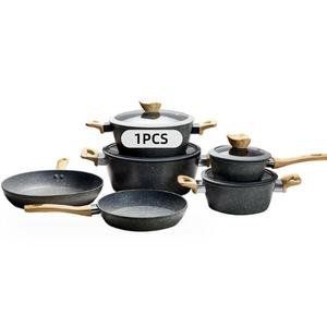 Ensemble Complet d'Ustensiles de Cuisine Antiadhésifs en <span class=keywords><strong>Aluminium</strong></span> Lovfe 10 Pièces Vente en Gros Design Classique Casseroles pour la Cuisson Matériau Métallique - Product Image 2