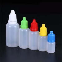 Botella de Plástico PE de 3ml 5ml 10ml 15ml 20ml 30ml 50ml 100ml con Gotero para Gotas para Ojos y Pegamento, con Tapa a Prueba de Niños