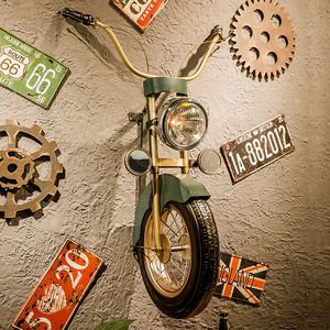 Décoration Murale Rétro Industrielle pour Café, Bar ou Boutique : Tête de Moto en Fer Forgé, Style Nature Morte - Product Image 3