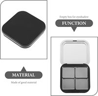 Recycelbare ABS Quadratische Leere Magnetische Lidschatten-Palette Nachfüllbare Make-up-Palette mit Eingebautem Spiegel für DIY-Verpackung