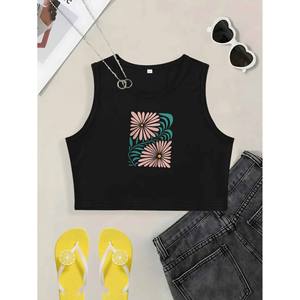 <strong>Easter</strong> New Arrivals Women's Y2K Style Sleeveless Tank <strong>Top</strong> Lip Patterns Printed Text Comfortable Fit for Parties - Product Image 6