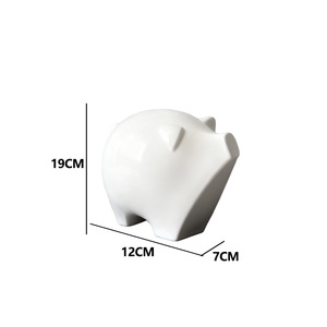 פסלון חזיר בסגנון סיני, דמות אמנותית מעוצבת משרף, עבודת יד לקישוט סלון וחדר שינה, מתנה לחג - Product Image 6