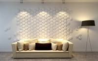 Panel Dinding 3d Dekorasi Interior Kulit Imitasi, Bahan Tahan Air Berperekat