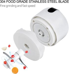 Wholesale 250ml Electric Mini USB Stainless Steel Home Meat Grinder 1 Year Warranty Garlic Chopping <b>Vegetable</b> Chili Home Kitchen - Product Image 5