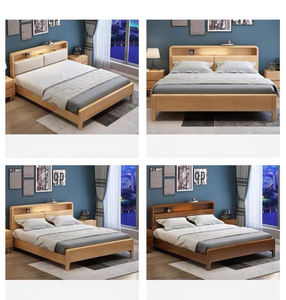 Appartement d'hôtel personnalisé meubles nordiques lit en bois massif lit king meubles de chambre à coucher de la reine. - Product Image 4
