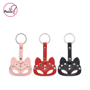 Novedad accesorios eróticos para adultos llavero Mini cuero SM máscara llave encanto gótico zorro encanto fiesta Favor dibujos animados zorro cara llavero - Product Image 4