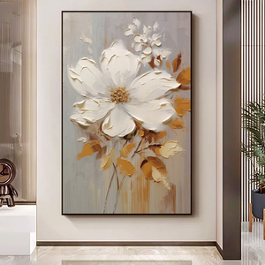 Tranh sơn dầu trừu tượng 3D phong cách hiện đại, tranh hoa trên vải bố trang trí nhà ở, văn phòng, khách sạn, phòng khách - Product Image 4