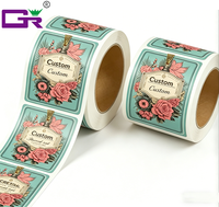 Étiquettes cosmétiques personnalisées en vinyle imperméable avec estampage à chaud en feuille d'or, adhésif durable, étiquettes en rouleau pour flacon de parfum, logo personnalisé
