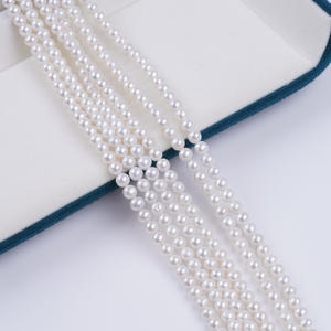 Natural 5-5.5mm Round White Freshwater Pearls Loose Pink <b>Colored</b> <b>Beads</b> for DIY Necklace Accessories Pearl String - Product Image 3