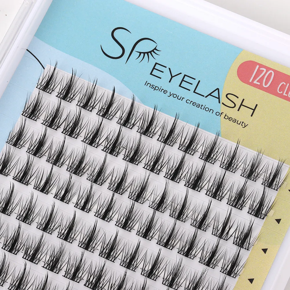 SP kirpik kümeleri DIY kirpik 120 kümeleri Lashes D kıvırmak bireysel kiprik uzatma Wispy Lashes küme DIY at Ho