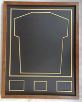 Cadre en bois pour maillot de football Ronaldo, présentoir sportif pour maillot de football et de baseball, avec tissu à motifs animaux et fleurs, pour exposition sur le terrain