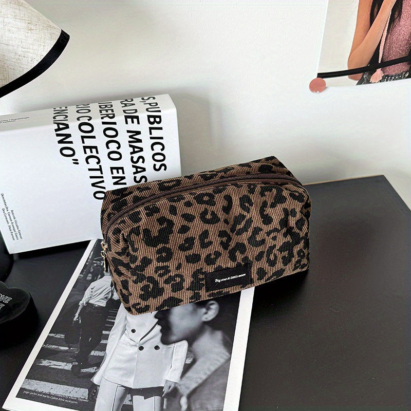 cheetah print makeup bag