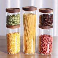 Bocaux de conservation en verre de luxe modernes de 1000 ml avec couvercles à clipser, hermétiques, anti-fuite, compatibles micro-ondes, durables, pour la cuisine