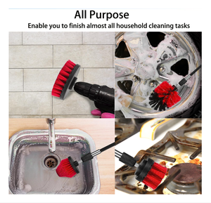 Kit de brosses à récurer électriques nettoyage ménager PP Kit de <span class=keywords><strong>perceuse</strong></span> électrique brosses pour nettoyer les baignoires toilettes voitures laver les sols - Product Image 5