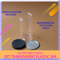 Pot en plastique transparent PET de qualité alimentaire avec couvercle facile à ouvrir, récipient d'emballage alimentaire hermétique pour noix, taille et logo personnalisés