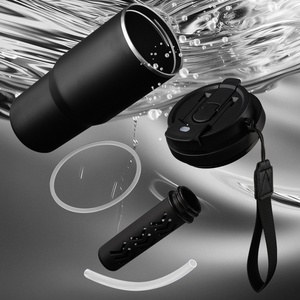 Tasses à café isothermes intelligentes 25oz avec couvercles à double ouverture LED, gobelets métalliques personnalisés de 25oz, sans fuite - Product Image 3