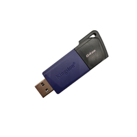 Kingstons Data exotravel 100% asli, Exodia 128GB USB 3.2 Gen 1 Merah Hitam DTXM/128G