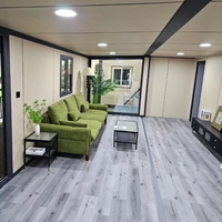 Maison Modulaire Commerciale en EPS, Villa Préfabriquée 20ft 40ft, Maison Conteneur Extensible de Luxe avec Toit en Pente et Porche pour Appartement et Hôtel