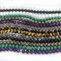 Vente en gros de perles de pierres précieuses en quartz de 6mm perles rondes en vrac pour la fabrication de bijoux et de bracelets