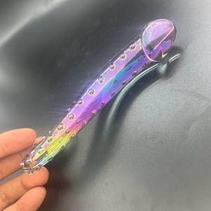 Glazen <span class=keywords><strong>Dildo</strong></span> Butt Plug Crystal <span class=keywords><strong>Glass</strong></span> Anale Plug Transparante Anale Kralen Met Ronde Basis G Spot Stimulatie Massager Plezierstaf - Product Image 5
