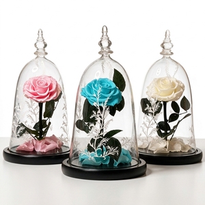 La <span class=keywords><strong>Bella</strong></span> <span class=keywords><strong>y</strong></span> la <span class=keywords><strong>Bestia</strong></span>, <span class=keywords><strong>Rosa</strong></span> Preservada en Cúpula de Cristal, <span class=keywords><strong>Rosa</strong></span> Eterna en Campana de Cristal para San Valentín, Aniversario, Decoración del Hogar, Regalo, Venta al por Mayor - Product Image 6