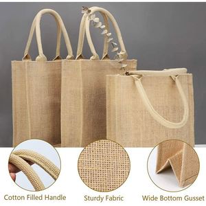 Sacs fourre-tout en toile de jute personnalisés, écologiques, imprimés avec motif de patte de chien, pour femmes, usage quotidien, vente en gros - Product Image 3