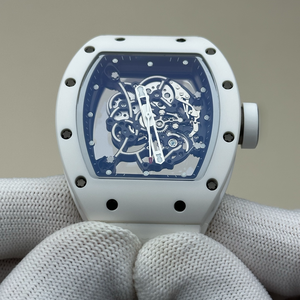 Orologi di lusso da uomo 055 Style Bubba Watson con lunetta in titanio grigio <span class=keywords><strong>TiC</strong></span> e cinturino in gomma bianca, orologio da polso meccanico manuale - Product Image 2