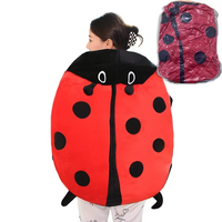 Peluche Coccinelle Géante Personnalisée en Gros, Jouet en Peluche Portable en Coton PP, Coussin et Sac de Couchage pour Soulager le Stress