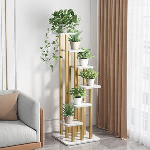 Support de plante d'intérieur moderne de qualité, personnalisé, en métal, à plusieurs niveaux, à faire soi-même - Product Image 5