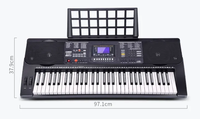 Mk-812 Musical Keyboard Instruments 61 Keys Electronic Organ Keyboard Piano Synthesizer for Beginners Playing