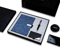 Ensemble de carnets multifonctionnels, coffret de papeterie de luxe, cadeau de bureau exécutif, logo personnalisé, souvenir d'entreprise