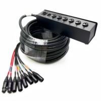 Câble multipaire XLR multicolore 8 canaux, boîtier de scène 6 entrées 2 sorties, câble audio multipaire XLR pour scène
