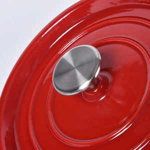 Nồi gang tráng men <span class=keywords><strong>mini</strong></span> nhiều màu, hai quai, chống dính, dùng được trên bếp gas và bếp từ, đa năng, dùng nấu súp gia đình - Product Image 5