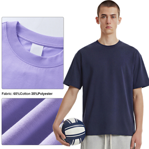 High Quality 210gsm Heavyweight Tshirt Wholesale Blank Custom Logo Printing Heavyweight Quick-dry <b>Men's</b> T-<b>shirt</b> - Product Image 3