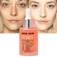 Sérum Visage OEM à la Niacinamide, Essence Éclaircissante Ampoule Lumineuse, Sérum Visage 5 en 1