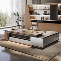 Bureau moderne de luxe en MDF pour immeuble de bureaux, mobilier de bureau modulaire haut de gamme de niveau E0