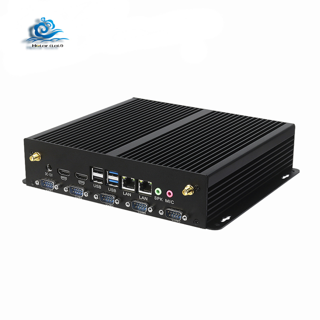 Linux Ubuntu IOT Fanless Rugged N2840 J1900 I3 I5 I7 X86 Industrial Computer 2 Ethernet Embedded Mini Pc Channel WIFI Status SSD