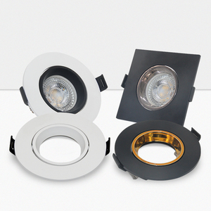 Moderna Lámpara de Techo Empotrada MR16 con Portalámparas GU10, Cuadrada y Redonda, de PC, con Cuerpo de Aluminio en Blanco y Negro, Precio de Fábrica - Product Image 4