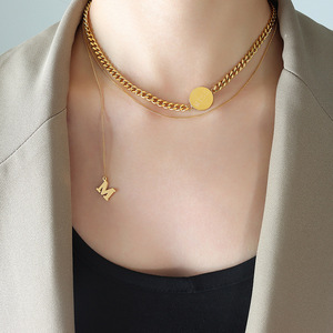 Joyas de acero inoxidable para mujer, collar con colgante de Miss, joyería de alta calidad, estilo de borla, bisutería inoxidable - Product Image 5