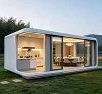 Cabane Apple préfabriquée moderne, capsule spatiale de luxe, maison conteneur, espace de vie extérieur modulaire, pod mobile, bureau, villa