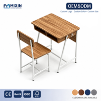 Ensemble de chaise et de bureau d'école pour étudiants, personnalisable en couleur, moderne, écologique, durable, mobilier de classe, bureau en bois, OEM/ODM