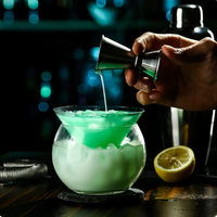 Verre à cocktail réfrigérant Margarita Martini Moléculaire Transparent Résistant aux hautes températures Réutilisable Écologique Style Ins