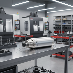 มอเตอร์แกนหมุน Zhong Hua Jiang ER32 ขนาด 125 มม. 7.5 กิโลวัตต์ 220 โวลต์/380 โวลต์ แบบเปลี่ยนหัวเครื่องมืออัตโนมัติ ระบายความร้อนด้วยน้ำ สำหรับเครื่องแกะสลักความแม่นยำสูง CNC - Product Image 6