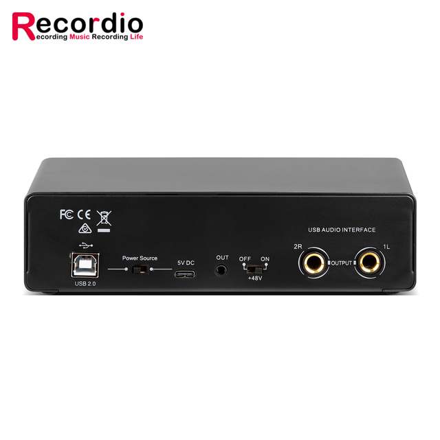 GAX-MD22 USB Audio Interface for Recording Streaming and Podcasting with XLR Line