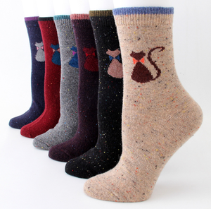 <span class=keywords><strong>Chaussettes</strong></span> <span class=keywords><strong>fantaisie</strong></span> amusantes et mignonnes pour filles et femmes, <span class=keywords><strong>chaussettes</strong></span> en <span class=keywords><strong>laine</strong></span> moelleuses avec motif floral et lettres, calcetines - Product Image 5
