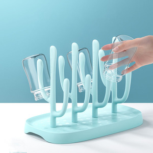 Support de vidange de bouteille de bébé en forme de Cactus personnalisé voyage Portable de qualité alimentaire PP matériel de séchage de bouteille de lait - Product Image 3