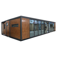Maison préfabriquée modulaire en conteneur extensible de 40 pieds avec logement de bureau pour chantier de construction, camping, complexe hôtelier