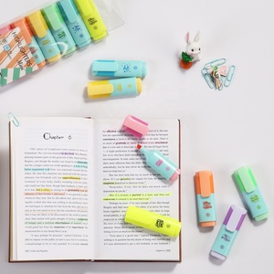 Kit de surligneur portable de taille <span class=keywords><strong>mini</strong></span> en couleurs <span class=keywords><strong>pastel</strong></span> avec jaune néon gratuit - Product Image 3